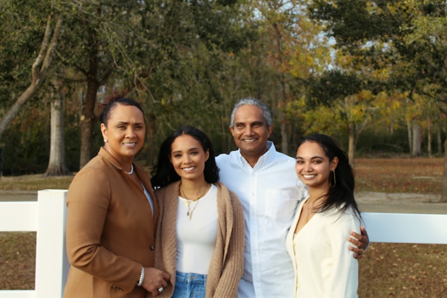 family smiling